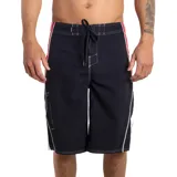 Boardshort O'Neill Superfreak Y2K 22" de color negro con detalles en blanco y rojo, cordón ajustable en la cintura y un bolsillo lateral con cierre.