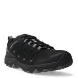 Championes de trekking Merrell modelo Crosslander 3, color negro con detalles en gris. Confeccionados en una combinación de gamuza y malla transpirable, cuentan con puntera sintética reforzada, cierre de cordones y suela de goma de alta tracción.