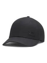 Gorra de béisbol Under Armour de perfil bajo con panel frontal estructurado. Confeccionada con tecnología ArmourVent para mayor transpirabilidad y banda interna Iso-Chill para disipar el calor. Presenta visera precurvada y cierre trasero ajustable.