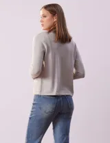 Cardigan tejido color beige, marca Vila Milano.