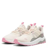 Championes Puma Anzarun 2.0 de malla color salmón con detalles en gris y rosa.