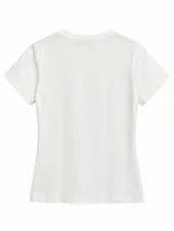 Remera básica de manga corta y cuello redondo en color blanco.