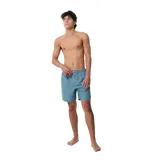 Short de baño Rip Curl Bondi de 17 pulgadas, color celeste, con cintura elástica, cordón ajustable y bolsillos laterales.