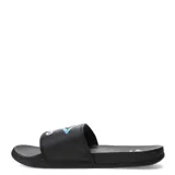 Sandalia tipo ojota Umbro modelo Pro Foam, color negro con logo de la marca en celeste y blanco en la banda superior.