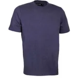 Remera de manga corta Topper, color azul marino con textura jaspeada, cuello redondo y corte clásico.