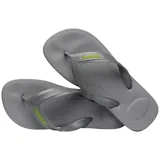 Ojotas Havaianas Top Max Comfort color negro con logo blanco en las tiras.
