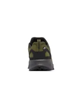 Championes de trekking Columbia Peakfreak II Outdry, color verde oliva con detalles en negro. Presentan una construcción de malla técnica con refuerzos impresos en 3D, tecnología impermeable OutDry, sistema de ajuste Navic Fit y suela Adapt Trax para tracción superior.
