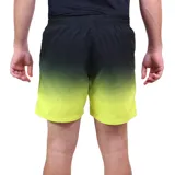 Short de baño Topper Slim con degradé de negro a amarillo lima y cordón de ajuste amarillo.