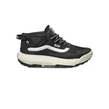 Championes de media caña Vans MTE Crosspath Mid, unisex, color negro con detalles en blanco. Diseñados para uso diario y actividades al aire libre, con revestimiento hidrófugo, suela All-Trac y amortiguación UltraCush.