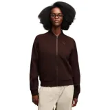 Campera deportiva Puma Full Zip Jacket de color negro, con cierre frontal completo, cuello tipo bomber y el logotipo de la marca sutilmente bordado en el pecho.