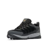 Championes de trekking Columbia Strata Trail Low WP, color negro con detalles en gris. Presentan tecnología impermeable Omni-Tech, entresuela TechLite para amortiguación y suela Omni-Grip para tracción en diversos terrenos.
