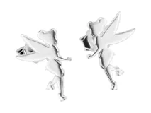 Par de aros de plata 925 con forma de Tinkerbell.