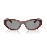 Lentes de sol Miu Miu modelo A03, con armazón de acetato carey y cristales grises oscuros.