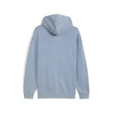 Buzo con capucha Puma de corte holgado, confeccionado en tejido con efecto lavado color celeste. Presenta bolsillo frontal tipo canguro, cordones ajustables en la capucha y logo de la marca bordado en el pecho.