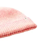 Gorro de lana tejido a punto, color rosa con jaspeado en tonos claros.