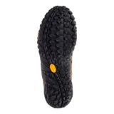 Championes de trekking Merrell modelo Intercept, color marrón con detalles en gris y negro. Confeccionados en cuero flor con paneles perforados para mayor ventilación, puntera resistente a la abrasión y suela Vibram de alto agarre.