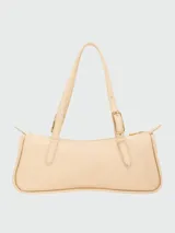 Cartera de hombro Longchamp modelo Looong, de diseño rectangular y minimalista en color negro. Presenta una estructura rígida, cierre superior y correas fijas para llevar al hombro con herrajes metálicos.