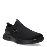 Championes Umbro de estilo slip-on color negro, confeccionados en tejido de punto transpirable con detalles sintéticos y suela de goma con relieve.