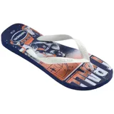 Ojotas Havaianas Top Athletic con diseño estampado en tonos negro, gris y verde, con motivos de skateboarding.