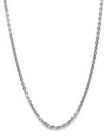 Collar de cadena de eslabones ovalados de estilo clásico, fabricado en plata.