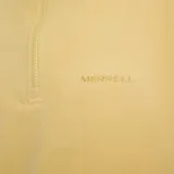 Buzo polar de micropolar ligero, color amarillo mostaza, con cuello subido y cierre frontal corto. Presenta ribetes elásticos en cuello, puños y bajo, con logo bordado en el pecho.