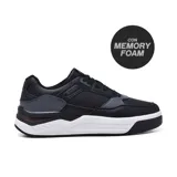 Championes Hi-Tec Apolo color negro con detalles en gris y suela blanca.