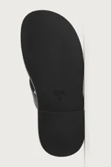 Sandalias estilo ojota para hombre, de color negro, con diseño plano y tiras anchas en el empeine.