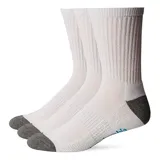 Pack de medias Columbia de caña media, color blanco con puntera y talón reforzados en color gris. Diseño acanalado en la caña y tejido acolchado para mayor confort.