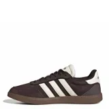 Championes Adidas Breaknet Sleek, color marrón con las tres tiras características de la marca en blanco y suela de goma.