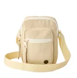 Morral Rip Curl modelo Everyday Mini X Body, de color tostado con detalles en blanco y correa ajustable. Cuenta con compartimento principal con cierre de cremallera y bolsillo frontal con cierre.