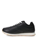 Championes urbanos Topper modelo Stance 3, color negro con cordones blancos, entresuela blanca y suela de goma color caramelo.