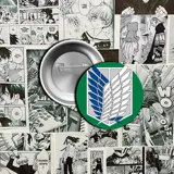 Pin metálico con el logo de las Alas de la Libertad del anime Shingeki no Kyojin (Ataque a los Titanes).