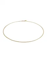 Collar dorado de doble cadena fina, con dije de flor.