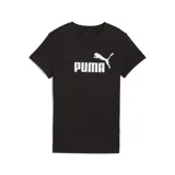 Remera de algodón negra con cuello redondo, mangas cortas y logo de la marca estampado en blanco en el pecho.