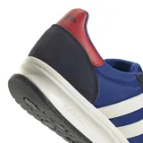 Championes Adidas Run 70 2.0, color azul con detalles en blanco y rojo.