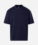 Remera masculina Blue Steel de manga corta y cuello redondo, con diseño liso y calce amplio de corte boxy.