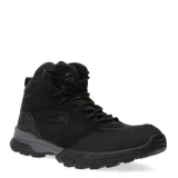 Championes Topper modelo Grove High de corte tipo botita, color negro con detalles en gris oscuro. Presentan una estructura robusta con combinación de materiales sintéticos y malla, cierre con cordones y suela dentada de goma para mayor tracción.