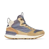 Bota de media caña Merrell Alpine 83, color beige y azul, con cordones y suela de goma.