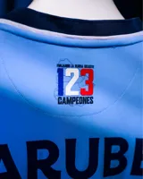 Camiseta de fútbol Umbro del Club Nacional de Football, edición especial de color celeste con detalles en azul marino y blanco. Incluye el escudo del club bordado con tres copas arriba, logo de Umbro, y sponsors BBVA y Antel.