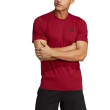 Remera de entrenamiento Adidas color bordó con logo negro en el pecho. Confeccionada en tejido transpirable con tecnología Aeroready.