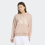 Canguro Adidas con capucha y cordón ajustable, de corte holgado y diseño con logo extragrande en el frente. Cuenta con bolsillo tipo canguro, puños y bajo acanalados.