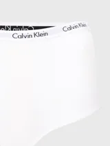 Bombacha blanca de talle alto Calvin Klein, confeccionada en algodón elástico con cintura elástica distintiva con logo de la marca.