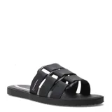 Sandalias tipo slide Ipanema modelo Bold, color negro, con tiras anchas entrelazadas y logo de la marca en relieve sobre una de las tiras. Poseen suela plana de goma con plantilla anatómica.