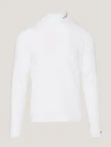 Remera de manga larga Tommy Hilfiger con cuello tortuga, confeccionada en algodón elástico. Presenta un logo de la marca estampado en el cuello y un pequeño logo bordado en el puño.