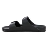 Sandalias de hombre Quiksilver modelo Malibu, color negro, con dos tiras ajustables con hebilla y plantilla anatómica.