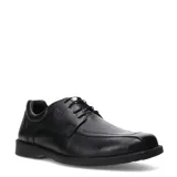 Zapatos de hombre Lombardino informal flex, color negro, confeccionados en cuero con diseño de cordones y suela flexible.