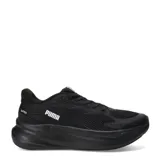 Championes Puma Max Stride Lite Ls Sliptech de color negro, diseñados para running y uso diario. Cuenta con capellada de malla transpirable, entresuela PUMALITE para amortiguación liviana, suela ProTread y tecnología Sliptech para facilitar el calce. Incluye el logo de la marca en blanco en el lateral y la lengüeta.