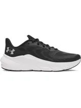 Championes de running Under Armour modelo Turbulence 3, color negro con suela blanca. Presentan parte superior de malla transpirable de doble capa y mediasuela con tecnología Charged+ para mayor amortiguación y retorno de energía.