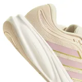 Championes de running Adidas Response 2 para mujer, en color beige con detalles en lila y dorado, con suela Cloudfoam.