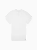 Pack de tres remeras Calvin Klein de algodón blanco con cuello redondo y mangas cortas. Logo de Calvin Klein estampado en el bajo.